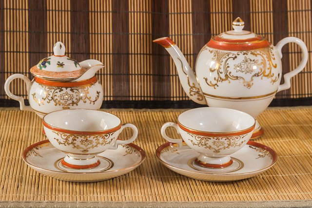 Minimalist teaware arranged for a tea ceremony on a wooden table